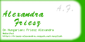 alexandra friesz business card